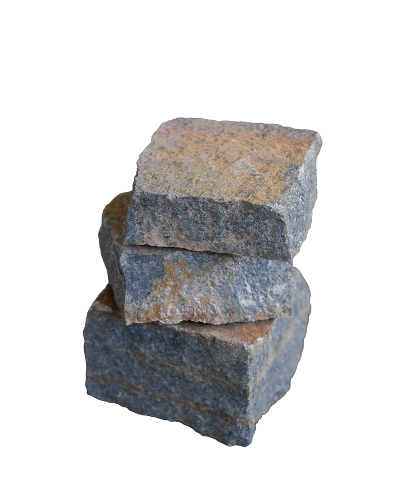Queensland Porphyry Grey,  cobble stone , 90x90x40-70mm