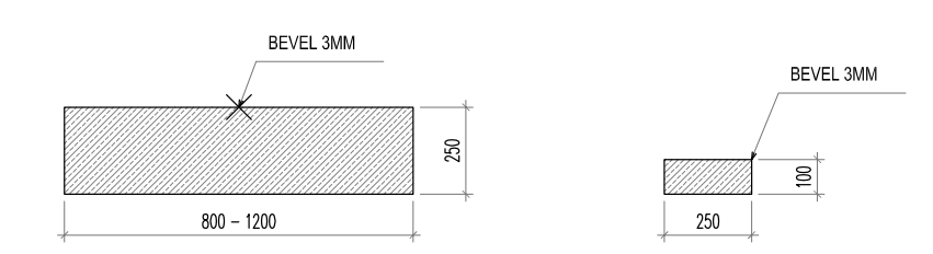 MCC Straight Channel (Gutter) 1200-800x250x100