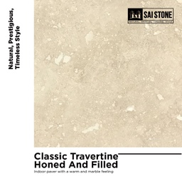 [PATC61030512HO&amp;FI] Paver Classic Travertine 610x305x12 Honed and Filled